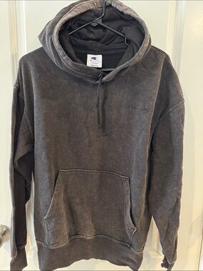 Champion Men's Dark Brown Black Heather Pullover Hoodie